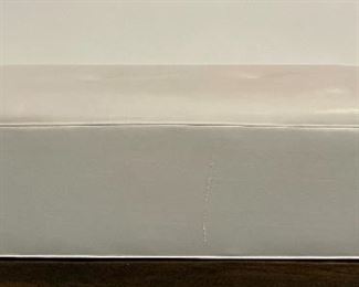 Item 126:  Leather Bench (White) - 48"l x 20.5"w x 12.5"h:  $125