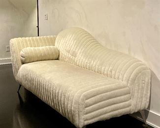 Item 19:  Faux Fur Chaise Lounge - 74"l x 23.5"w x 37"h: $450