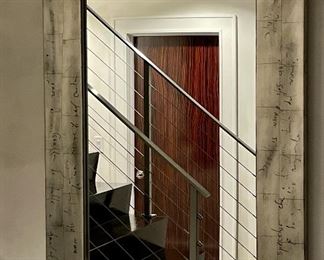 Item 21:  Decorative Mirror with Writing - 36"l x 1.5"w x 48"h:  $275