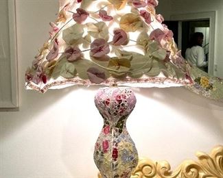 Item 22:  Mosaic Lamp with Whimsical Shade - 27": $145