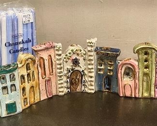 Item 149:  Heather Goldmine Menorah with Candles:  $28