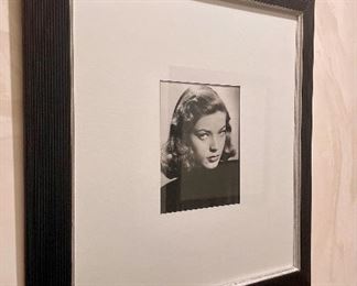 Item 250:  Lauren Bacall Photograph - 23.5" x 25.5":  $75