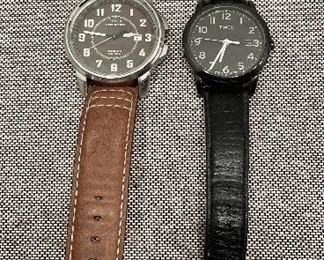 Item 169:  Timex Watch (Brown Band - left): $24                                                          Item 170:  Timex Watch (Black Band - right): $24