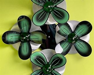 Item 51:  Shlomi Haziza Acrylic & Steel Sculpture - 35" x 39":  $450