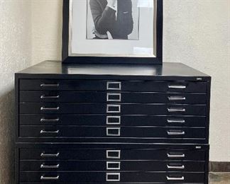 Item 53:  (2) Safco Steel Art Storage Cabinets - 46.5"l x 35.5"w x 19.25"h (cabinets are stacked on top of each other in the picture):  $595/Each