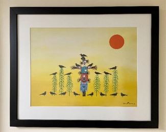 Item 201:  "Scarecrow" Framed Print by Jonathan Winters - 24" x 19.75": $65