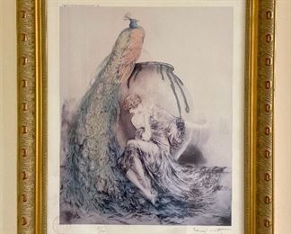 Item 203:  Signed "Lady with Peacock" 81/500 - 21.5" x 25.5": $265