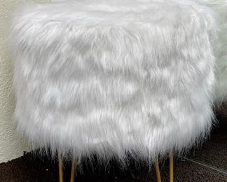 Item 58:  White "Poof" Chair - 20" x 20":  $38