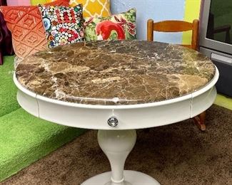 Item 218:  Side Table with Marble Top:  $165