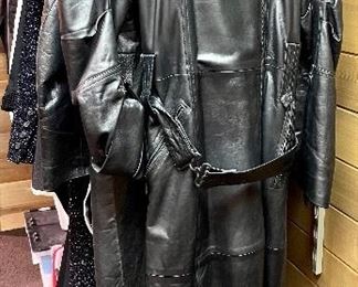 Item 228:  Plein Sud Black Leather Coat (size 6):  $125
