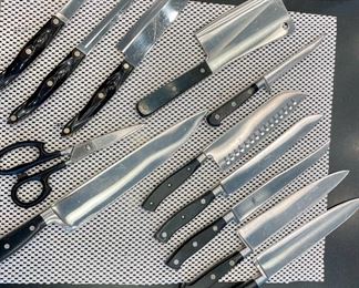 detail of kitchen items - we have great knifes in addition to the Cutco - priced AT SALE
