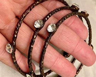 Item 165:  (3) Bracelets with Rhinestones:  $12