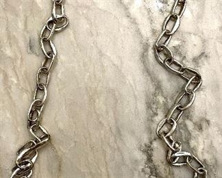 Item 168:  Sterling Silver Paperclip Chain Link:  $125