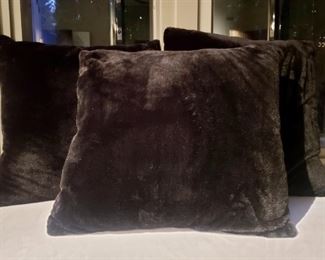 Item 262:  Set of 3 Black Velvet Pillows: $38