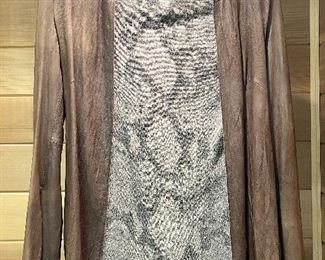 Item 271:  Leather Coat with Turquoise: $58