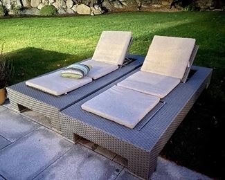 Item 281:  (2) Jaavan Multi-Directional Lounge Chairs with Cushions:  $545/Each