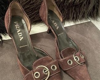 Item 300:  Prada Buckle Pumps: $45
