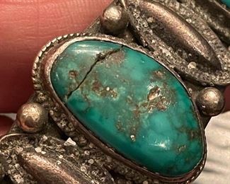 detail- please note imperfection in turquoise