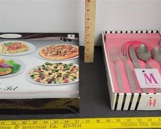 New Isaac mizrahi flatware set & new Antonino dinner plate set