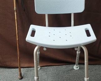 Shower chair & cane