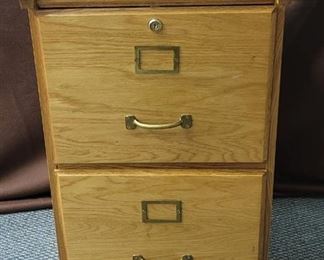 2 Drawer wooden file cabinet 16" W x 17" D x 28" H