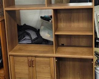 Bookshelf/entertainment center 49" W x 15" D x 69" H