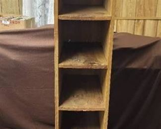 Cedar wooden bookshelf 13" W x 15" D x 69" H