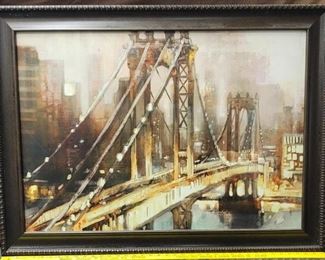 Large hanging bridge wall art