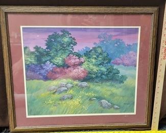 Field w/flowers hanging wall art