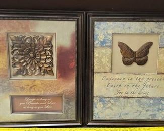 (2) Display design hand made wood glass frame