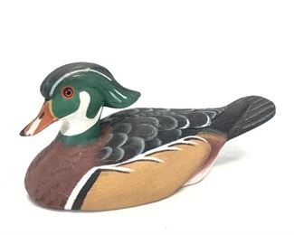 1993 Drake Wood Duck Decoy - Signed