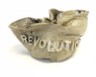 MCM Abstract Hand Made "Revolution" Pottery Sculpture
