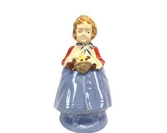 Vintage Little Red Riding Hood Ceramic Cookie Jar
