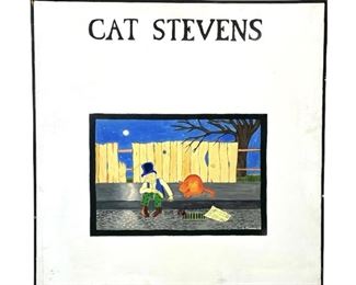 Cat Stevens Teaser & The Fire Cat Album Cover Art Reproduction Painting - Signed K. Finnan 1978