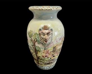 Capodimonte Porcelain 18" Vase - Made In Italy - Marked 1421