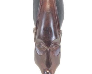 Hand Carved Wood Tribal Mask 25"H