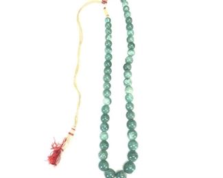 Green Jade Beaded Necklace