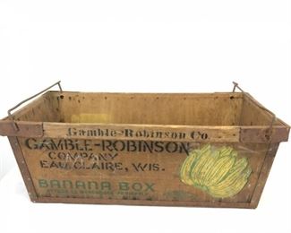 Gamble Robinson Co. Wood Banana Box Crate - 34-3/4"L