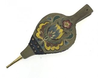 Hand Painted Fireplace Bellows - Made In Japan