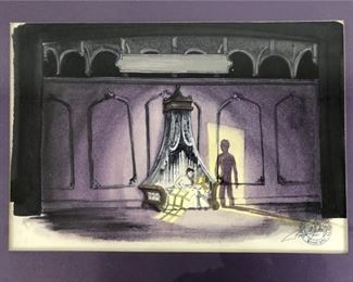 Theater Stage Set Design Watercolors - Artist Signed - Stamped United Scenic Artists Local 350