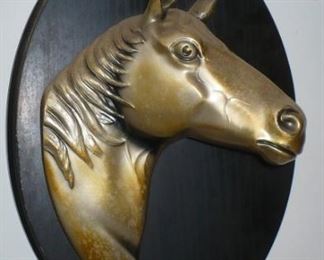 metal horse head plaque