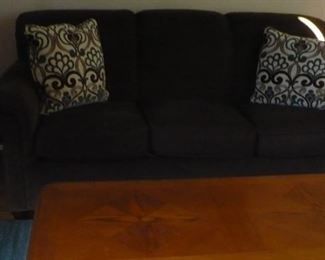 BEAUTIFUL BROWN SOFA AND MATCHING LOVE SEAT      better picture coming