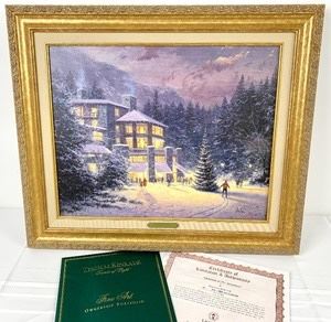 Thomas Kinkade "Christmas at the Ahwahnee" signed canvas limited edition
