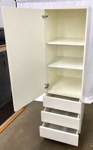 White stacking narrow armoire made by Muura Me in Finland