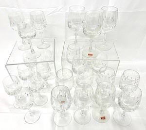 Tivoli Pattern Gorham Crystal Water and Wine Goblets