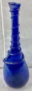 1974 Robert Stone Cobalt Blue Glass Bud Vase