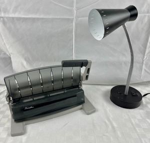 Office Goods- Table Lamp & Hole Punch 