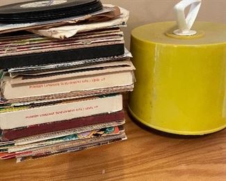 Vintage record carrier with Records
