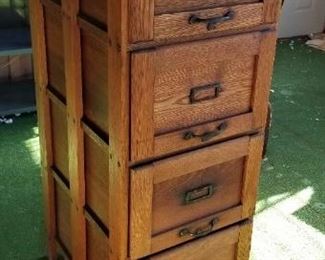 Anitque Wooden File Cabinet