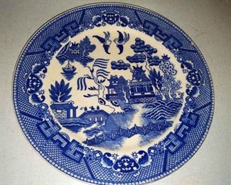 Antique Blue Willow Japan Plate